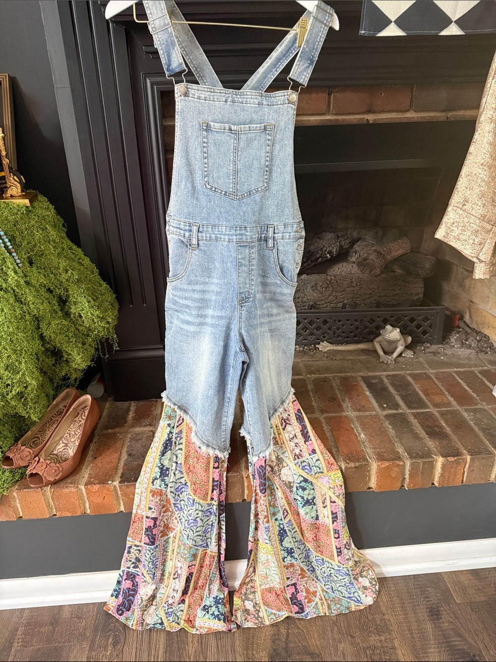 Easel overalls Bohemian 70’s flare
